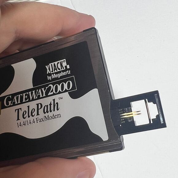 Gateway 2000 TelePath 14.4 Fax Modem PC Cards PC14.4SR PC14.4SRXJ 1990s Vtg Set - Picture 5 of 11
